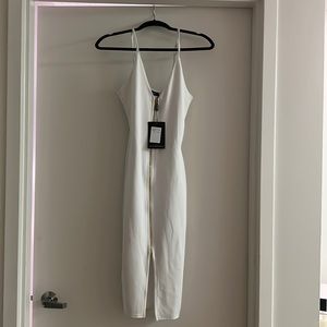 White Zip up dress